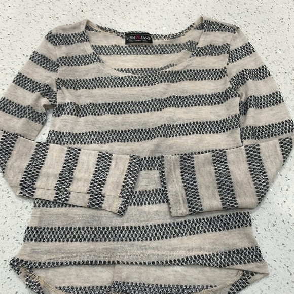 Lori & Jane girl Striped Long Sleeve Top size small - Picture 2 of 5